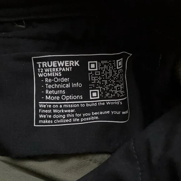 Truewerk Pants Womens 4 Short T2 WerkPant Stretch Work Cargo Utility Army Green - Picture 5 of 6